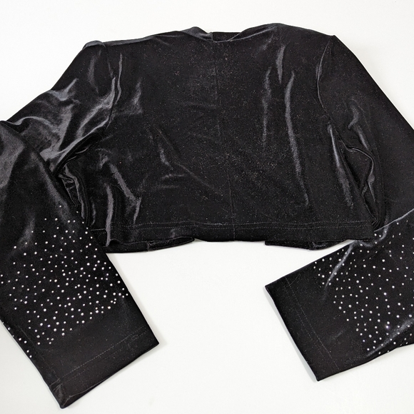 Vintage Black Velvet Dress And Jacket Size L - Picture 4 of 11